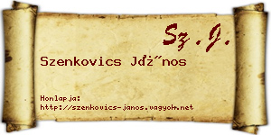 Szenkovics János névjegykártya